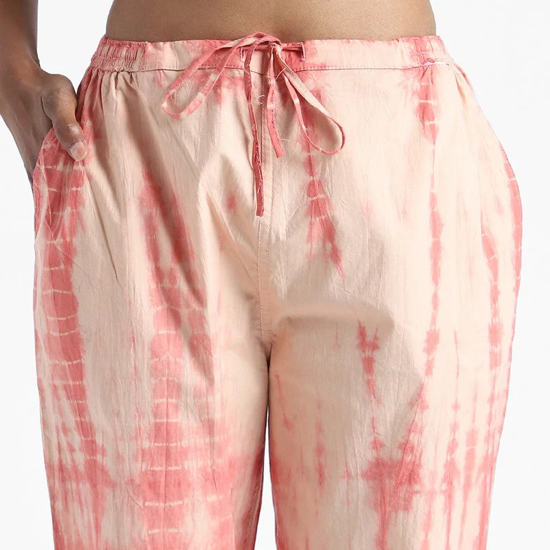 organic-cotton-pants-for-women-slim-fit-tie-dye-sun-orange