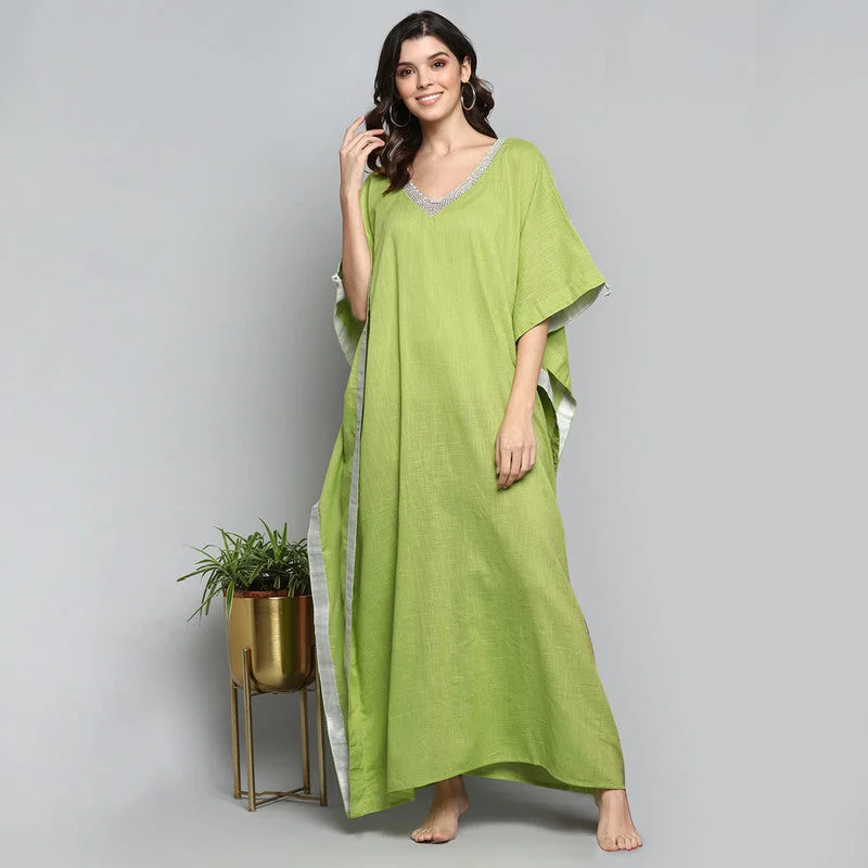 unidraa-cotton-kaftan-gold-zari-neck-tie-up-lime-green-vkl023-151222