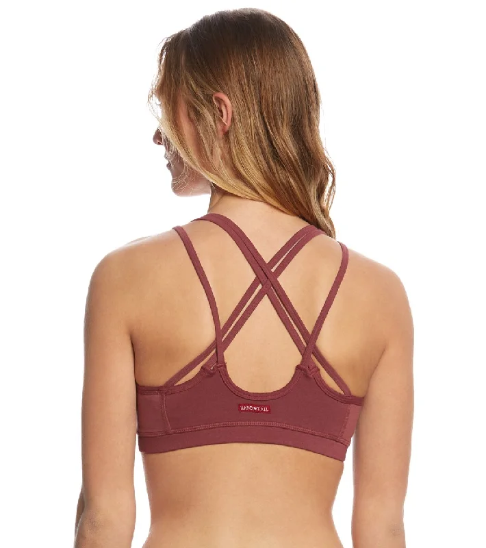 Hard Tail Tonal Strappy Bra Smokey Rose