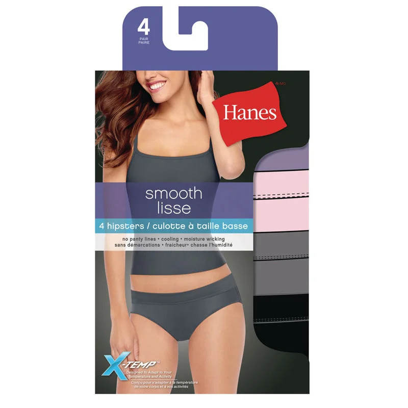 Hanes Ladies Smooth Hipsters - 4 pack