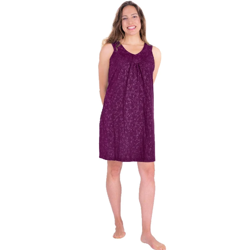 Women's Moisture Wicking Gathered Tank Nightgown