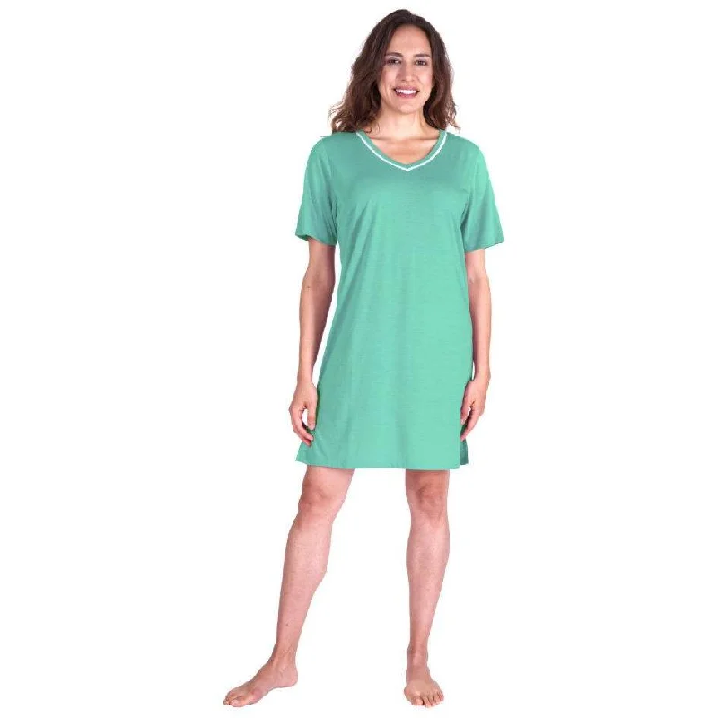 Women's Moisture Wicking V-Neck Nightshirt