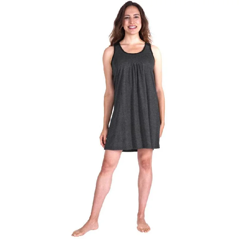 Women's Pleated Front Moisture Wicking Sleeveless Nightgown