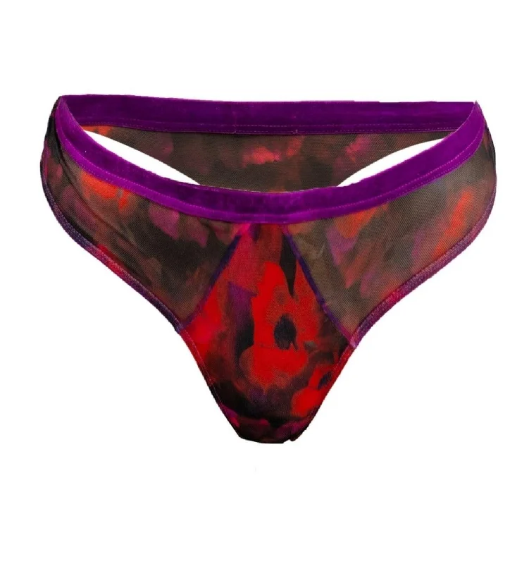 The Poppy Printed Tulle Thong