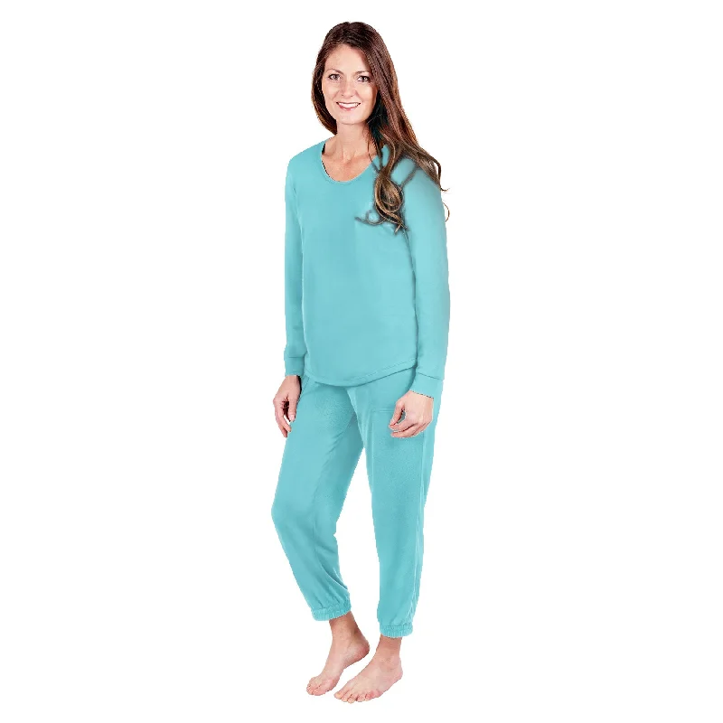 Women's Moisture Wicking Long Sleeve Cuffed Pajama Set