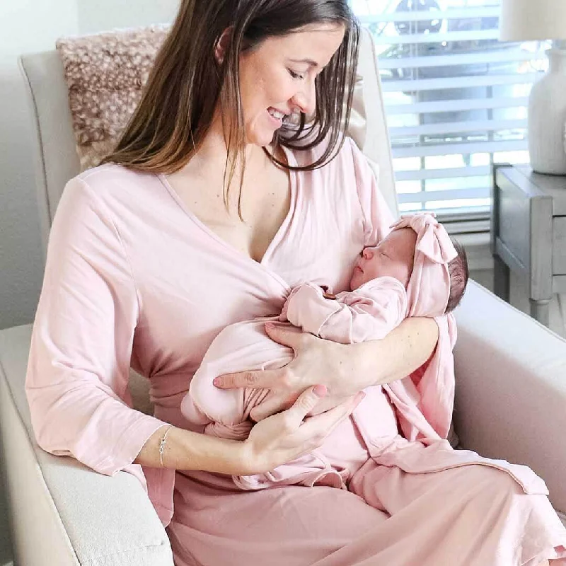 Bamboo Knit Maternity Robe | Solids*