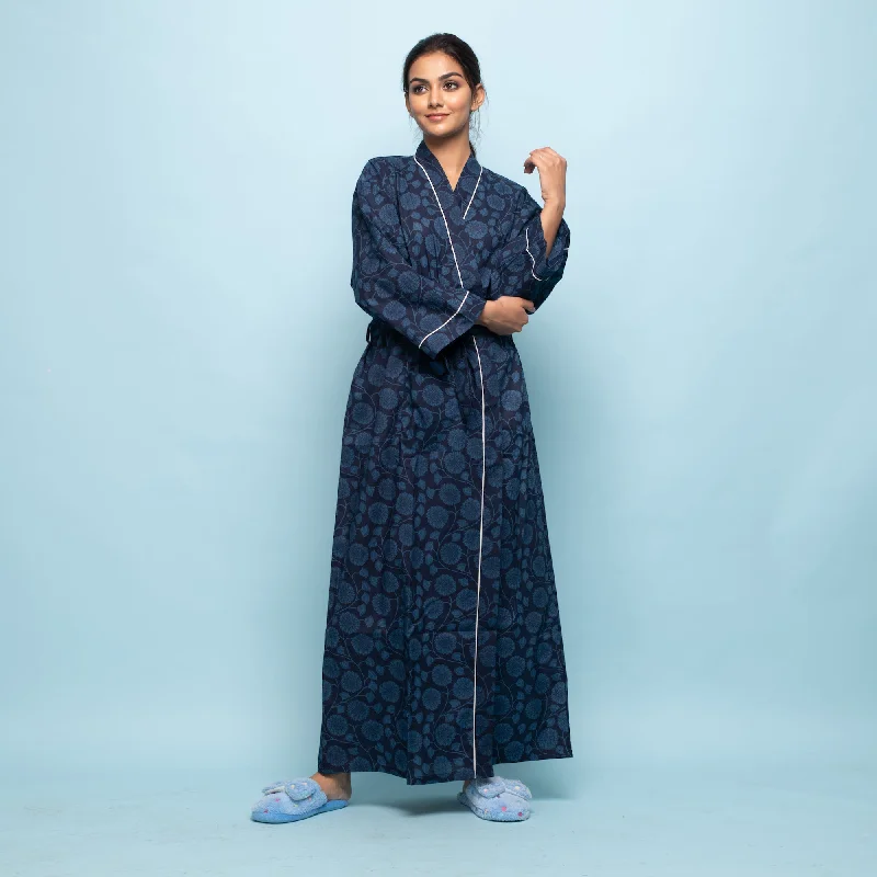 Indigo Cotton kimono robe