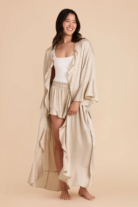 Minnie Ruffle Robe - Neutral Champagne