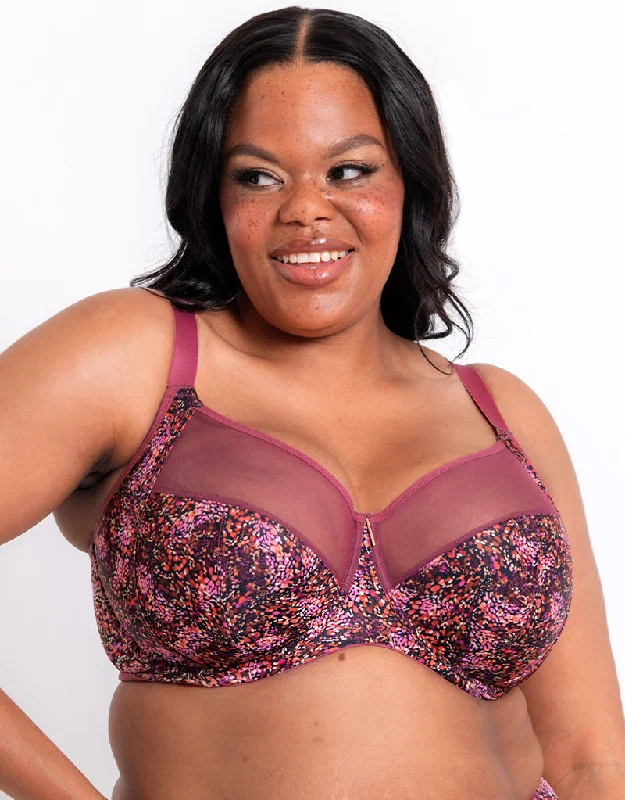 Adella Athena Aura Full Cup Side Support Bra Sangria Print