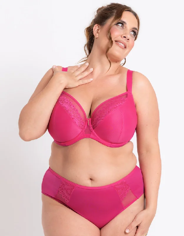 Adella Hera Full Plunge Bra Hot Pink