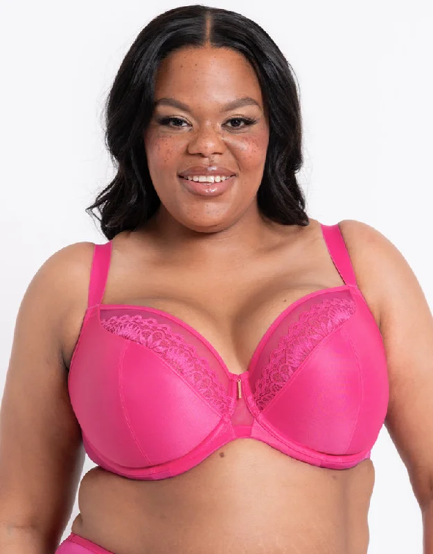 Adella Hera Full Plunge Bra Hot Pink