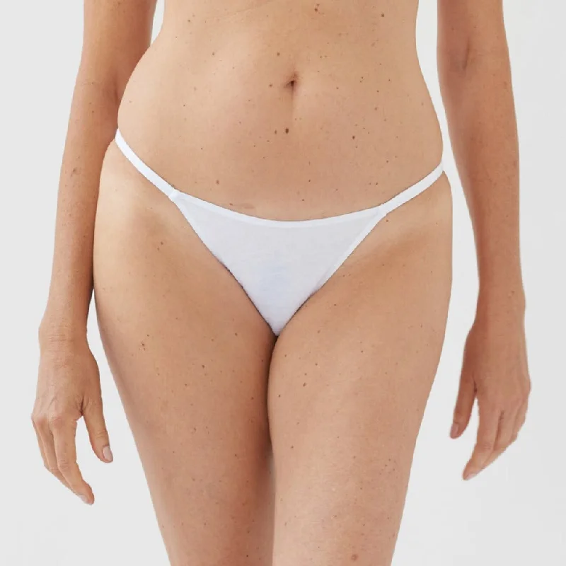 Araks: Bisoux Cotton String Panty - White