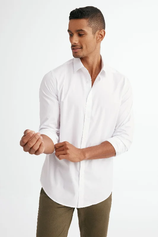 Chemise semi-ajustée popeline de coton infroissable - Homme