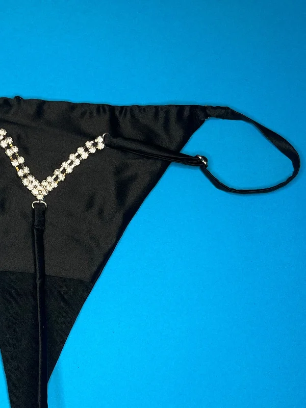 Fleur du Mal: Crystal Luxe V-String - XL, Last One!