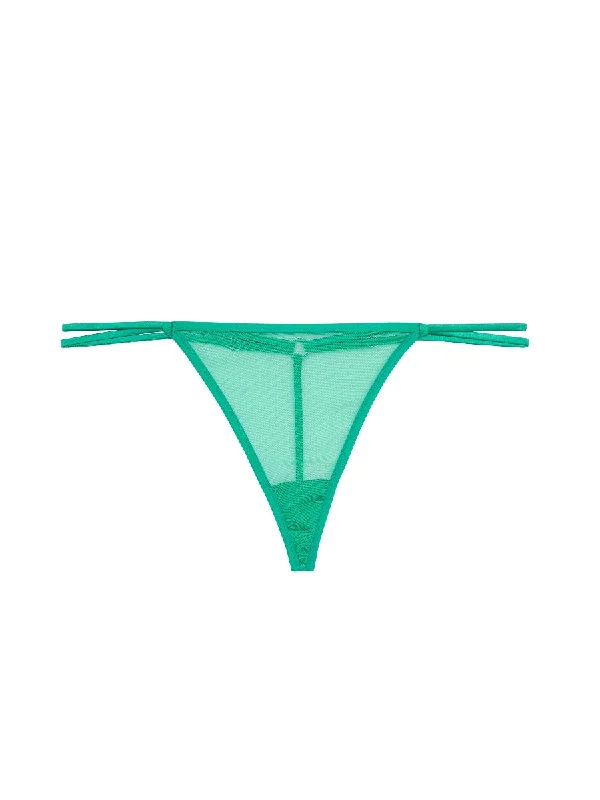 Fleur du Mal: Mesh G-String - Emerald