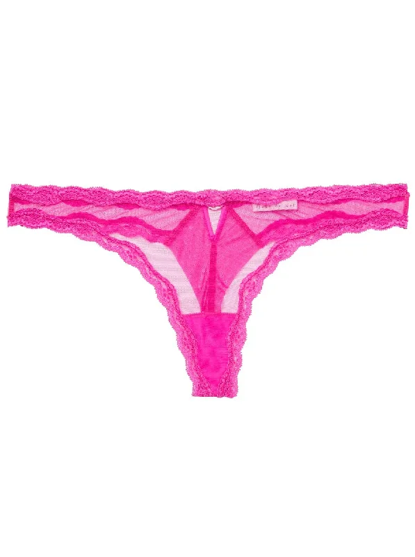 Fleur du Mal: Sheer Tulle Thong - Wild Pink