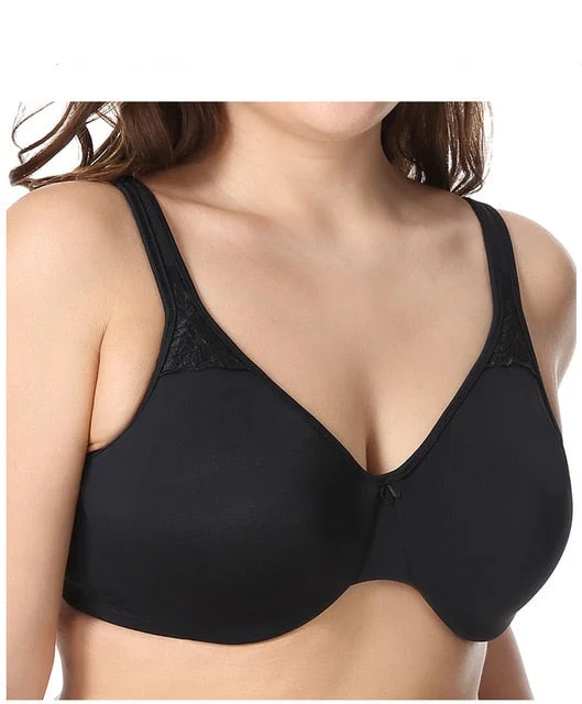 Full Coverage No Padding Underwire Seamless Plus size Minimizer Bra