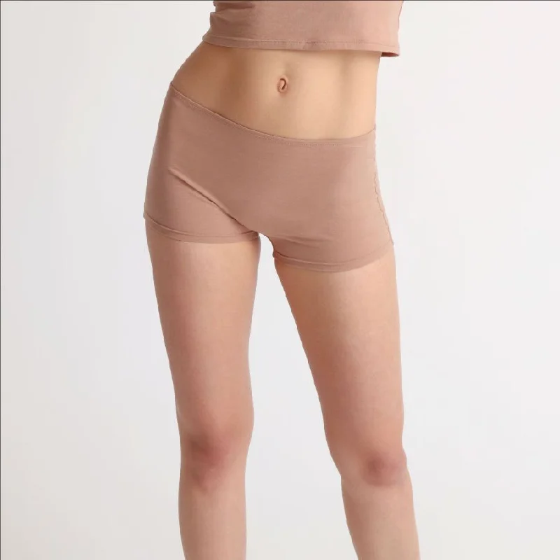 Skin: Gayle Organic Cotton Boyshort - Maple