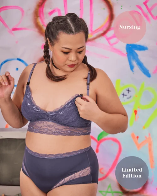 nursing - winning streak padded bralette in veri peri