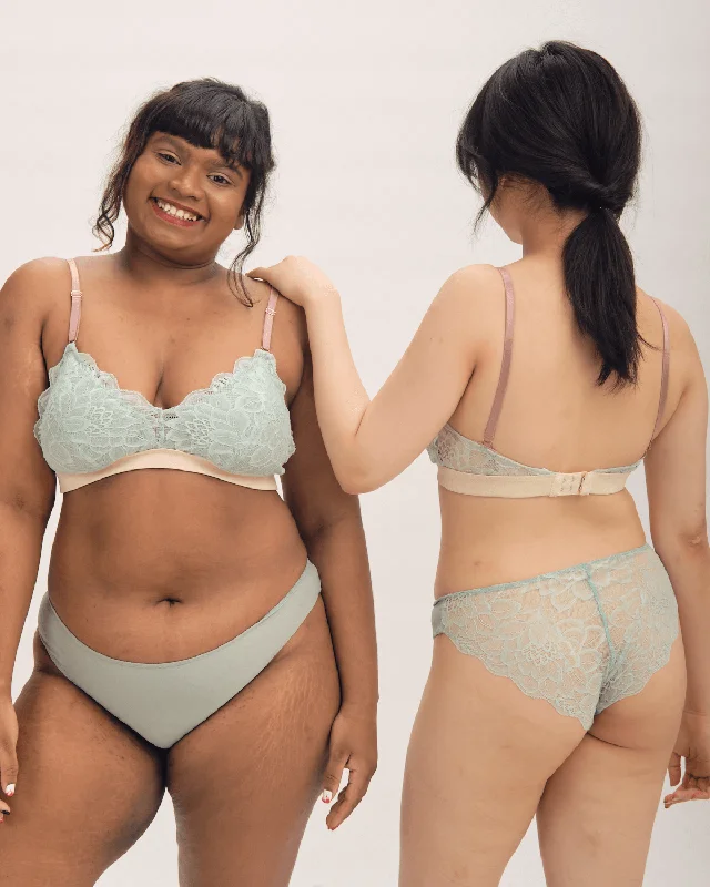 start anew padded bralette in mermaid