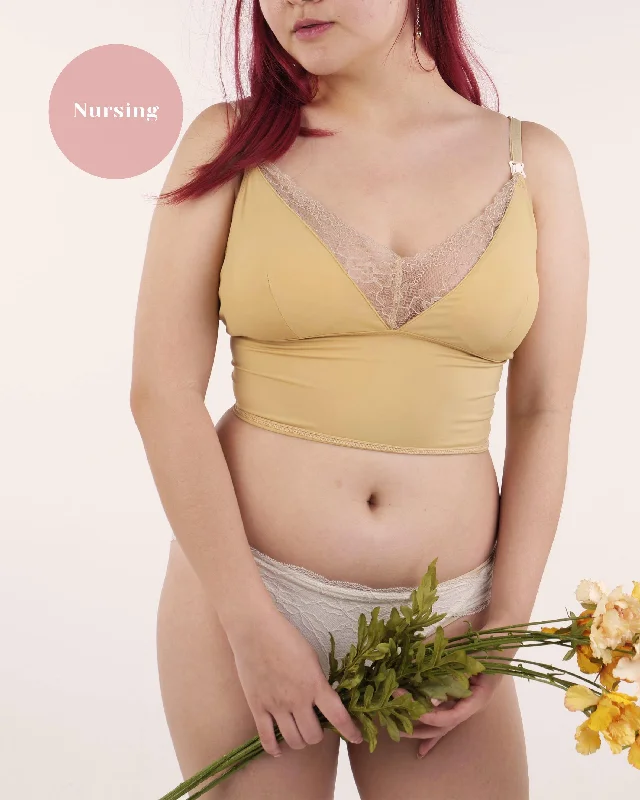 nursing - the full moon padded camisole in granola