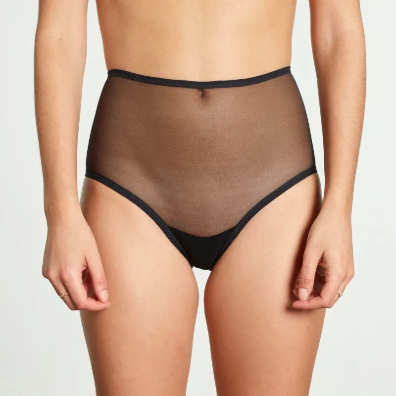 Yasmine Eslami: Jeanne High-Waisted Brief - Black