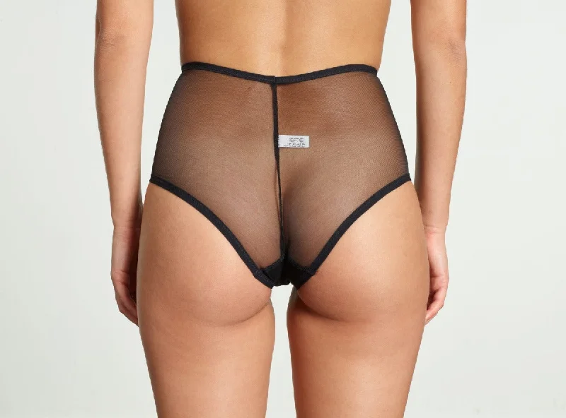 Yasmine Eslami: Jeanne High-Waisted Brief - Black