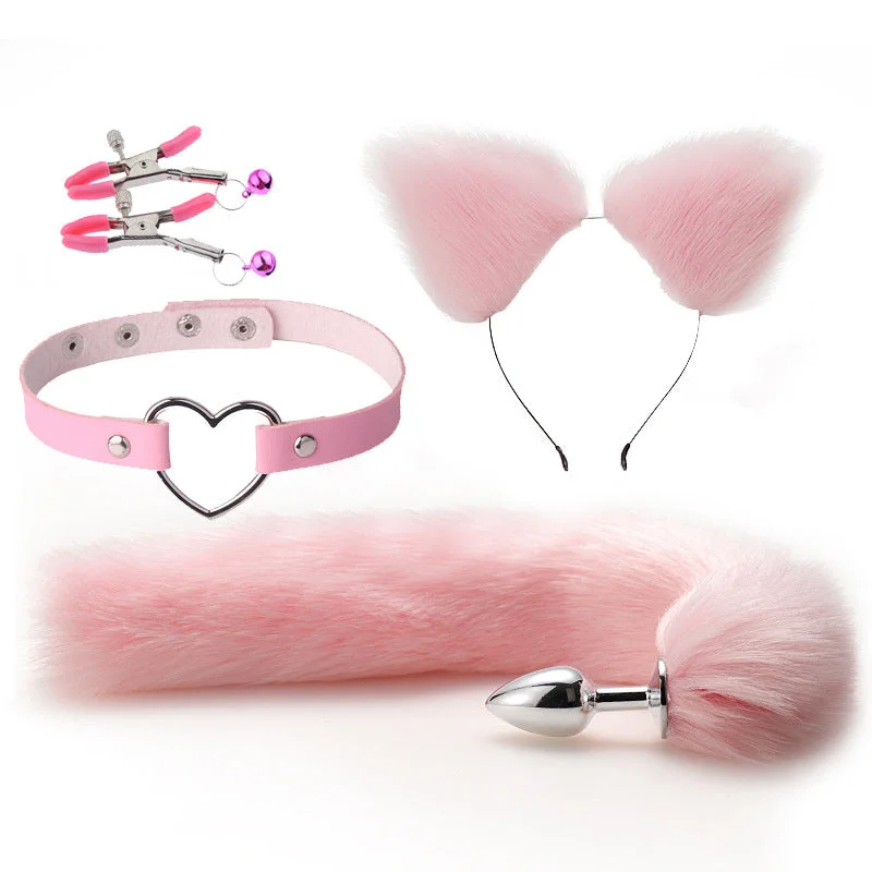 4 Pieces Fox Cosplay BDSM Set