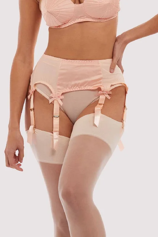 Classic Suspender Belt Peach