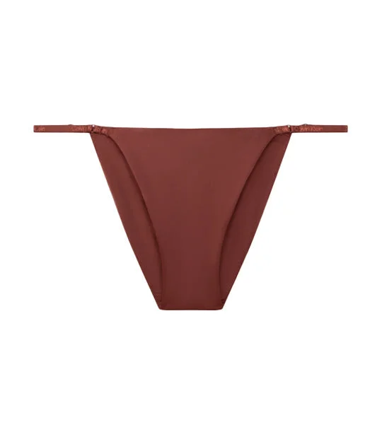 High Leg Tanga Brown