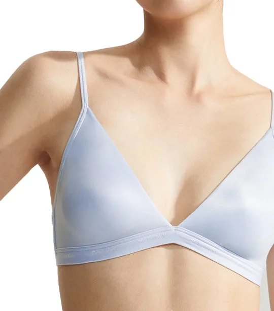 Lightly Lined Triangle Bra Blue