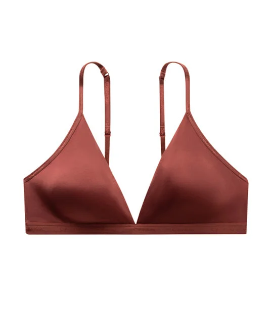 Lightly Lined Triangle Bra Brown