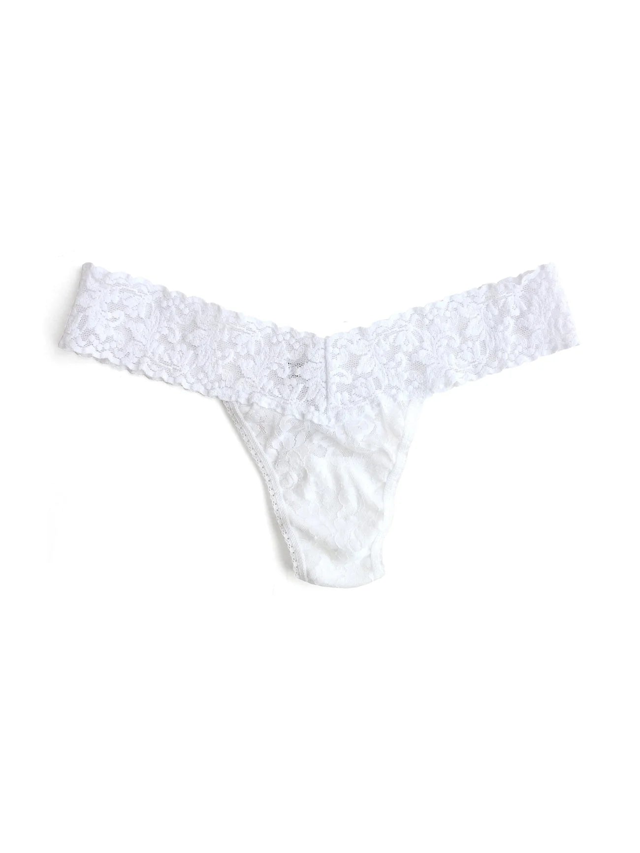 Hanky Panky O/S Low Rise Signature Lace Thong Solid Colors