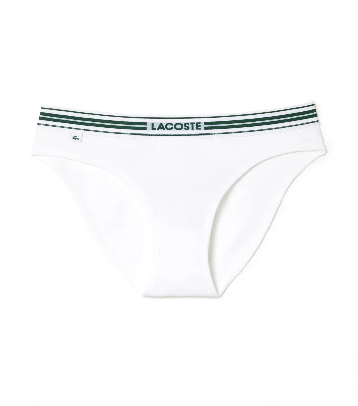 Contrast Waist Stretch Cotton Brief White