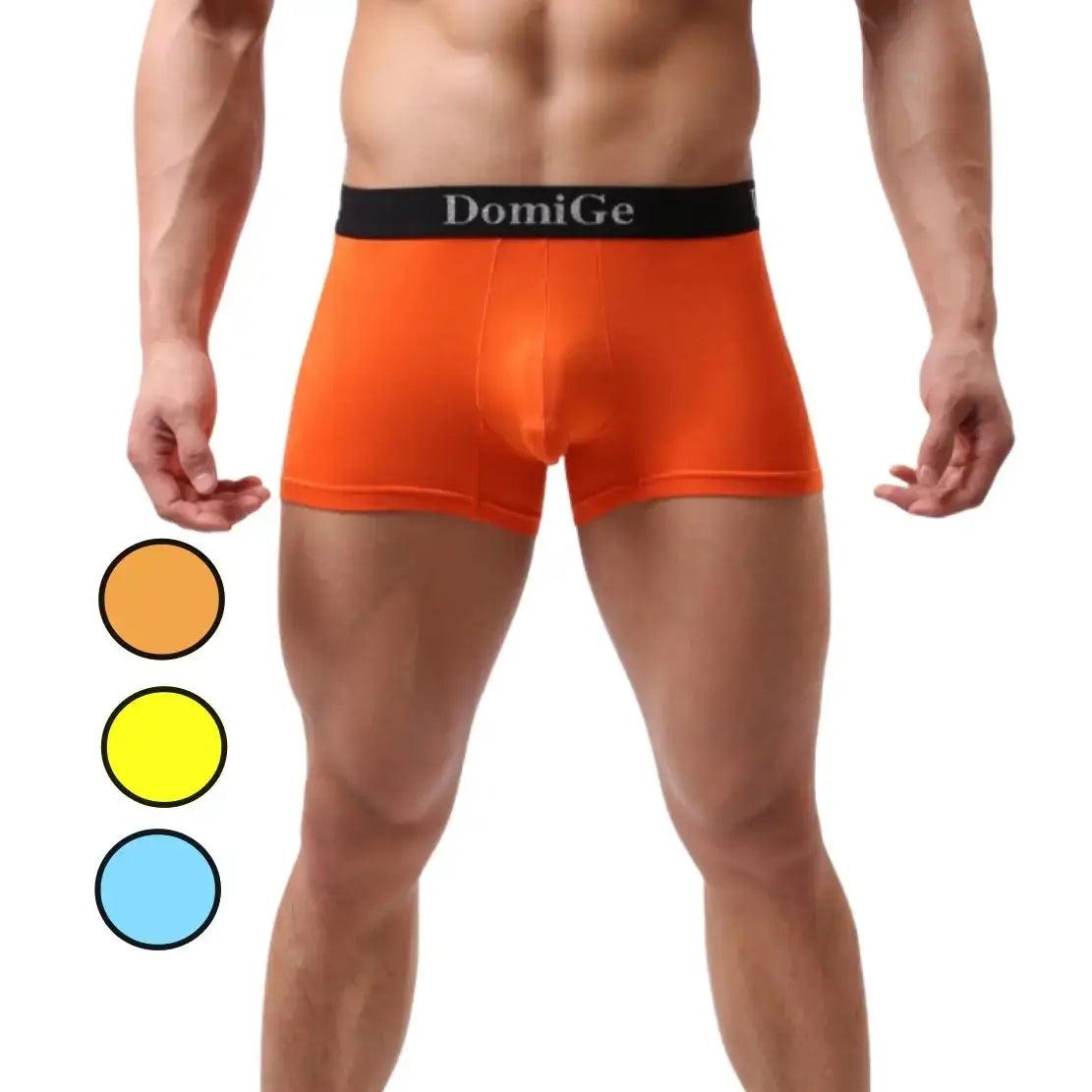 DomiGe Men's Mid-Waist Modal Boxer Briefs Seamless Male Underwear