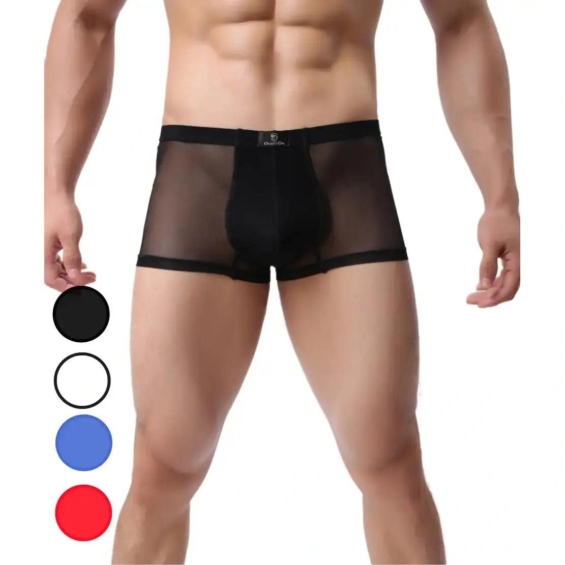 DomiGe Men's Modal Mesh Boxer Briefs Comfort Flex Waistband Male Boxers