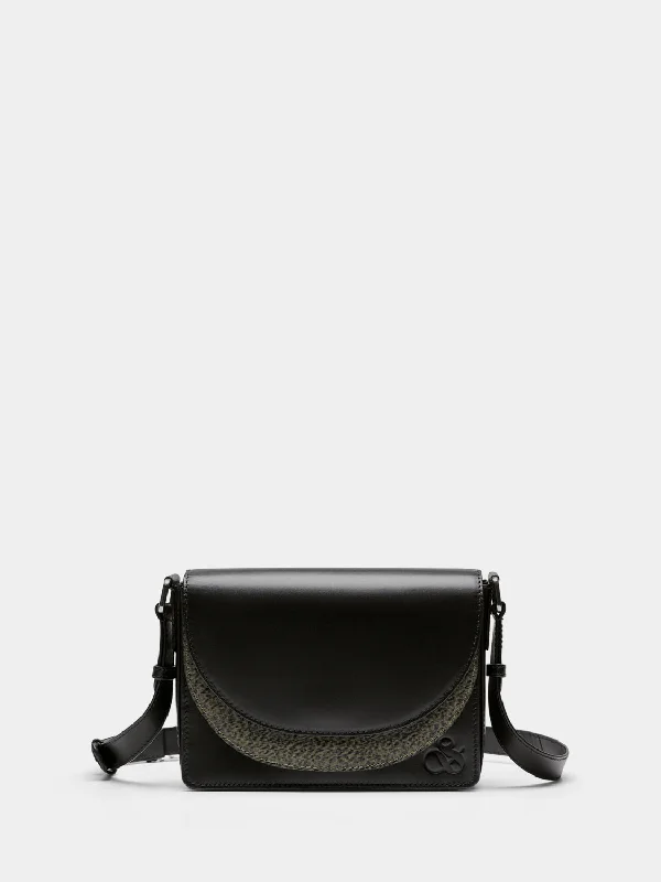 Midi double flap crossbody bag