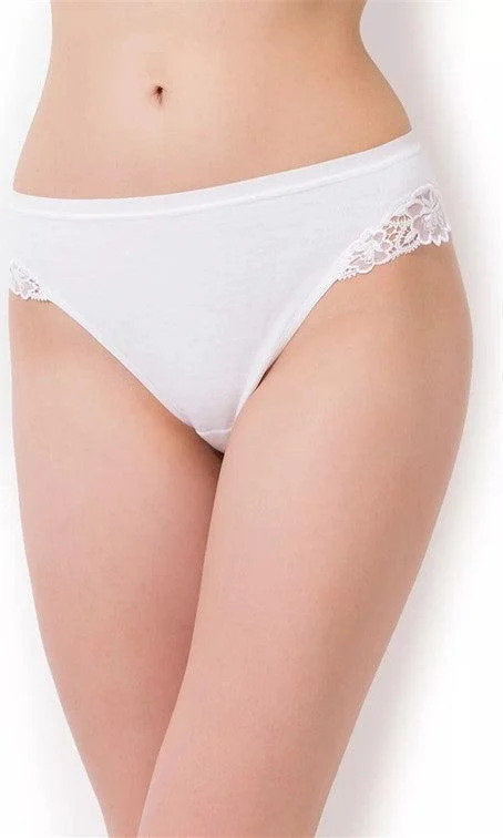 Nina Von C 100% Cotton Brief in White