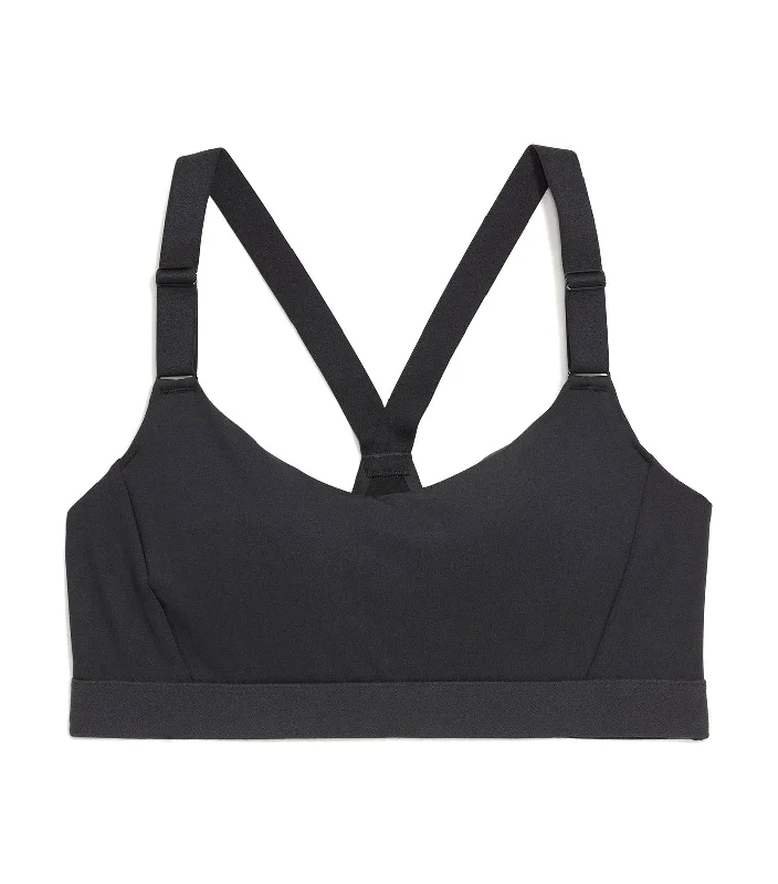 Medium Support PowerSoft Adjustable-Strap Sports Bra Black Jack