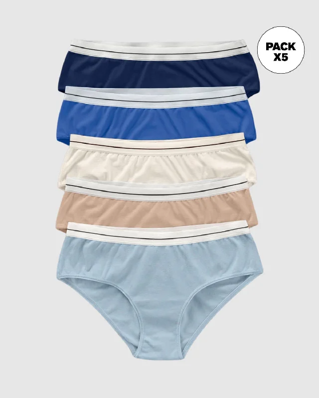 Paquete x 5 panties estilo hipster