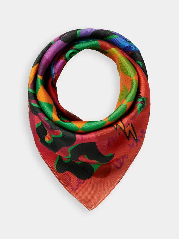 Printed bandana scarf