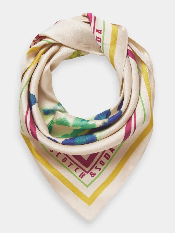 Printed square scarf