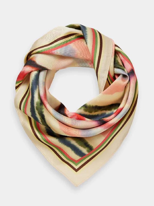 Printed square scarf