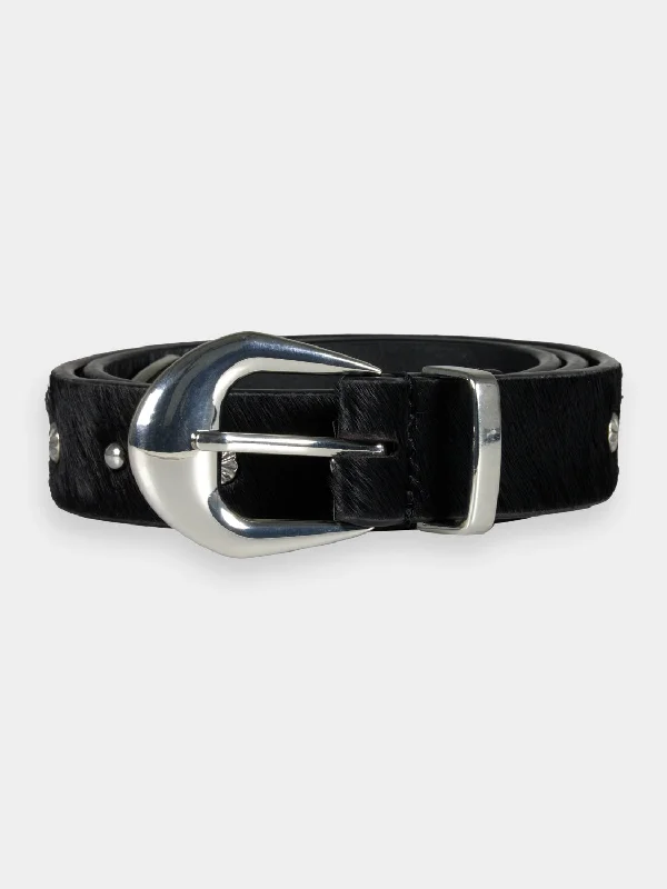 Studded leather belt