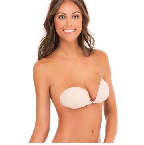 'SECRET WEAPONS Va Va Voom Cleavage NUDI BRA Strapless NUDE SILICONE BRA'