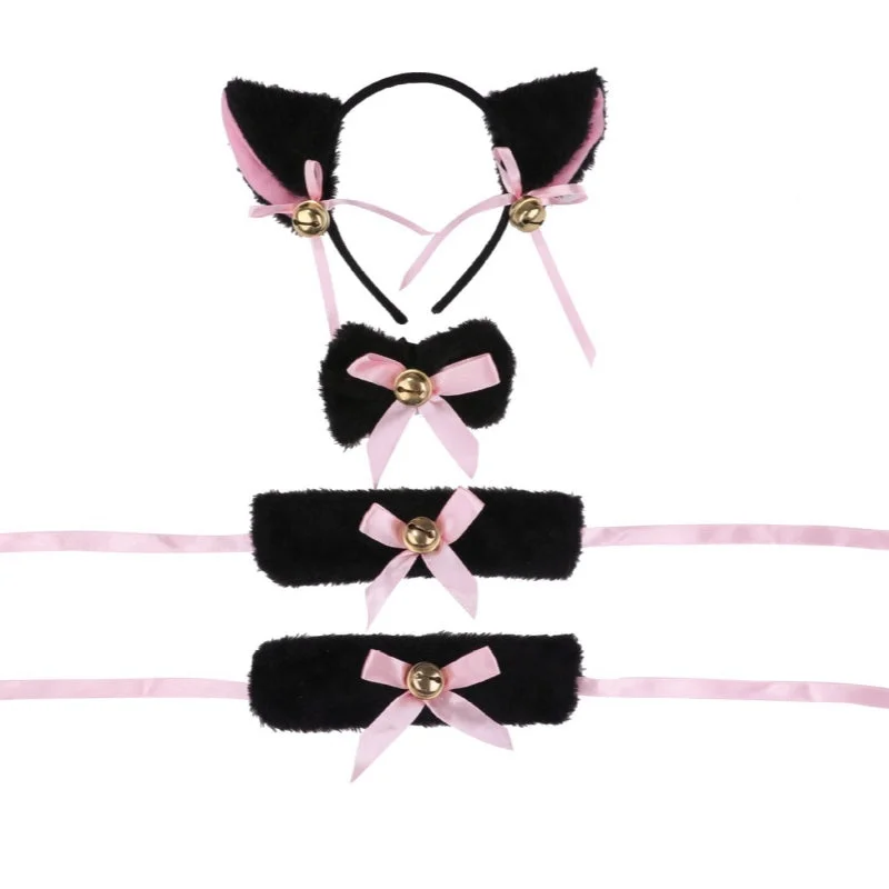 Women Anime Cat Lolita Sexy Cosplay Headband & Necklace Set