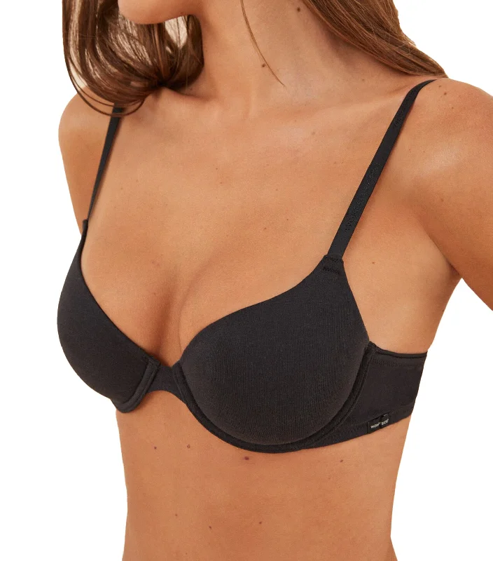 BEAUTIFUL Black Cotton Bra