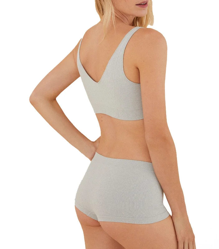 Gray Seamless Multi-Position Top