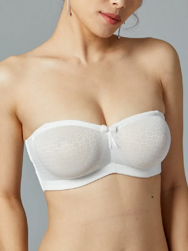 Breathable Lace Strapless Push Up Bras with Invisible Straps