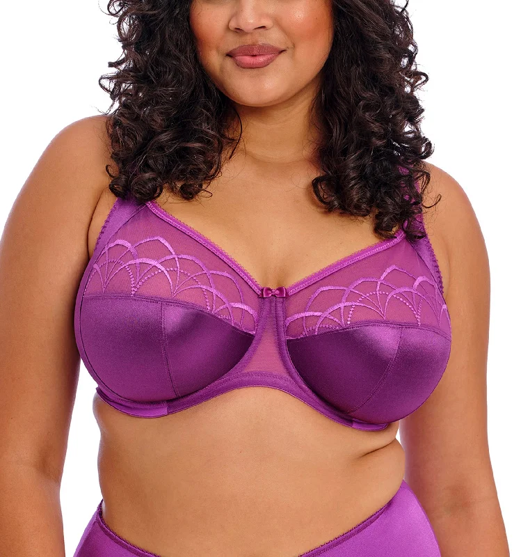 Elomi Cate Embroidered Full Cup Banded Underwire Bra (4030) - Dahlia